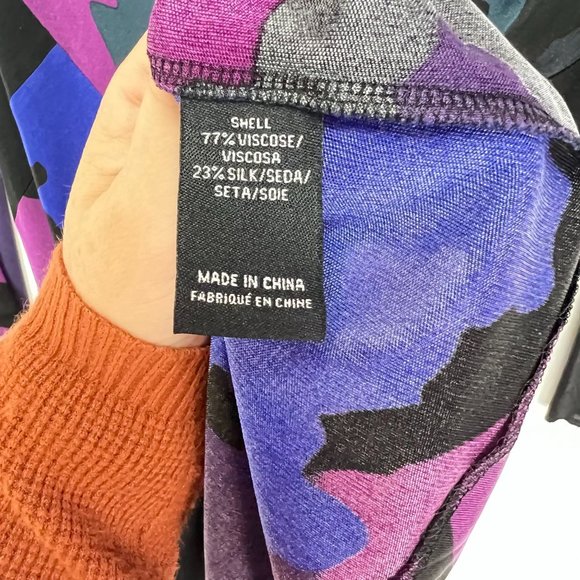 Tibi Sheath Mini Dress Black/Purple Boat Neck S - Picture 4 of 9